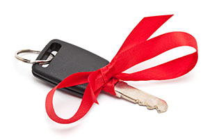 Car key replacement with a bow